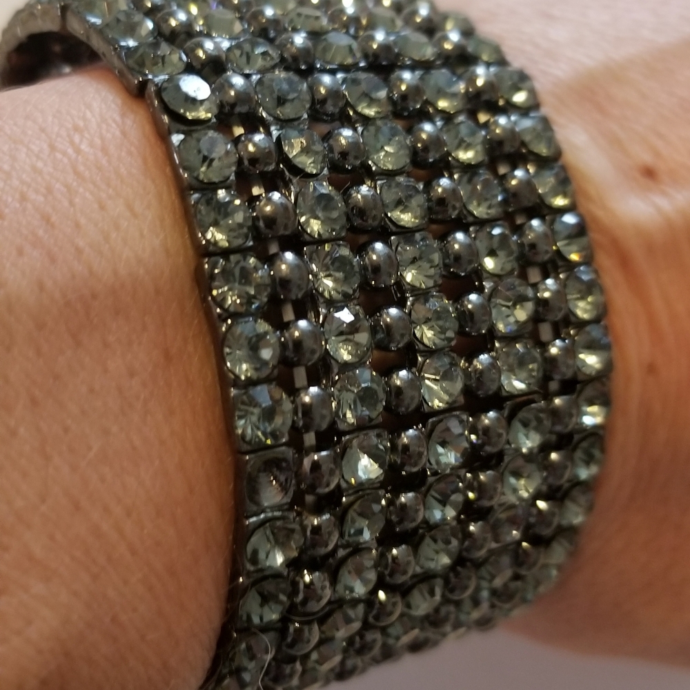 Rhinestone and Hematite Bracelet